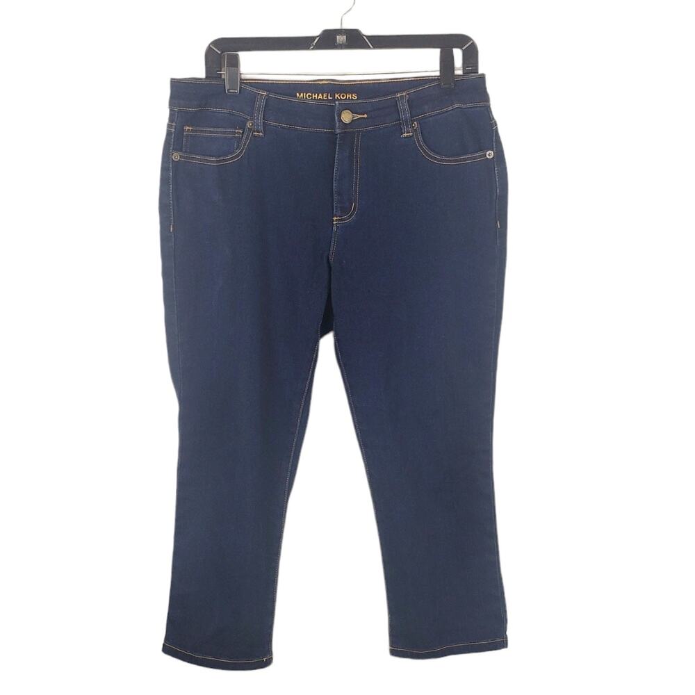 Michael Kors Women's Cropped Skinny Jeans Dark Wash Size 8